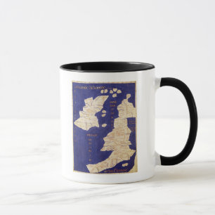 Caneca Mapa das ilhas britânicas, 'de Geographia