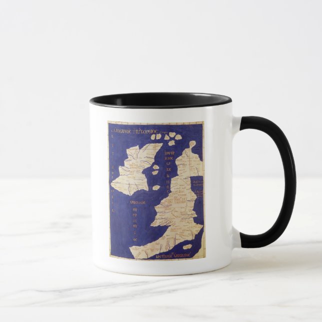 Caneca Mapa das ilhas britânicas, 'de Geographia (Direita)