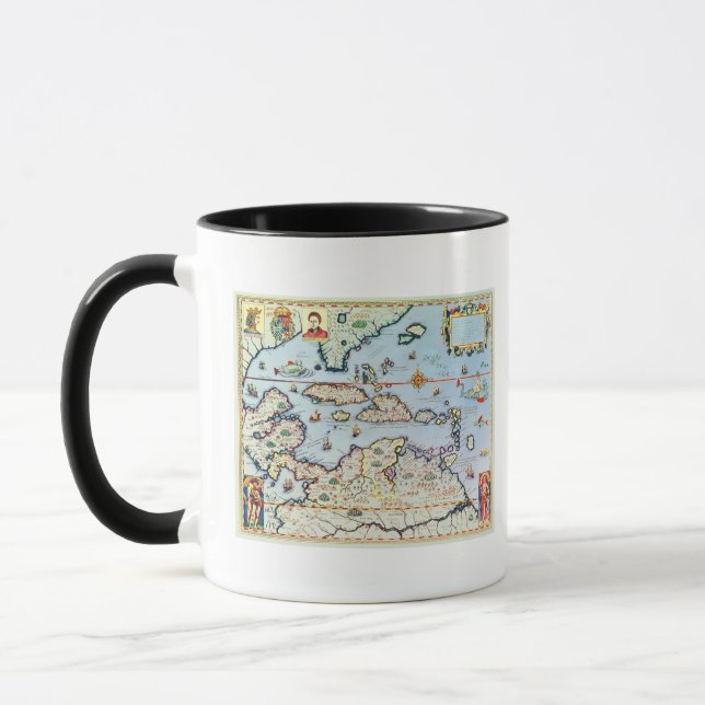 Caneca Mapa das ilhas das Caraíbas (Esquerda)