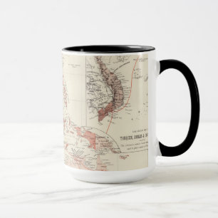 Caneca Mapa de 3Sudeste Asiático & de Austrália norte