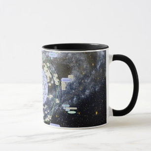 caneca Mapa de Andrômeda