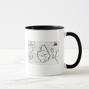 Caneca Mapa de Atlantis, 'de Mundus Subterraneus