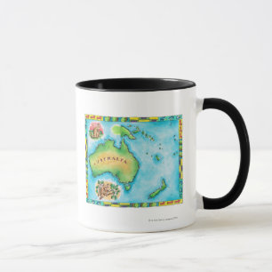 Caneca Mapa de Austrália