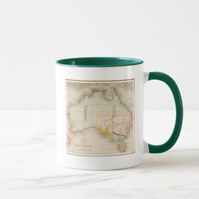 Caneca Mapa de Austrália & de Nova Zelândia (Direita)