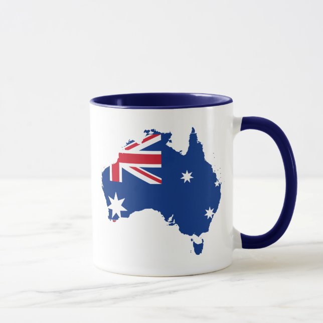 Caneca mapa de bandeira austrália (Direita)