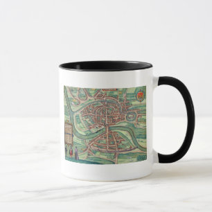 Caneca Mapa de Bristol, de "Civitates Orbis Terrarum"