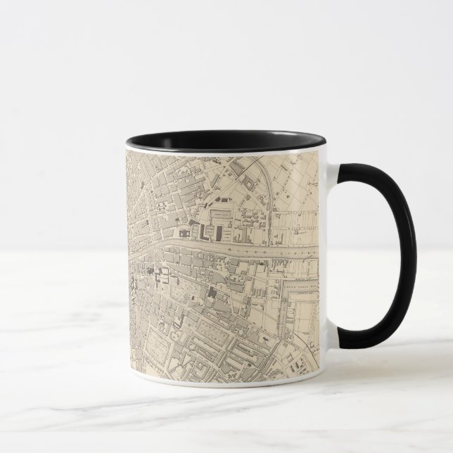 Caneca Mapa de Dublim, Irlanda (Direita)