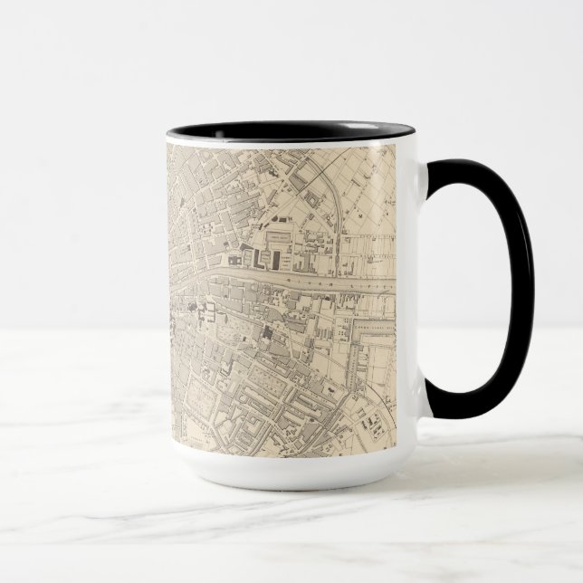 Caneca Mapa de Dublim, Irlanda (Direita)