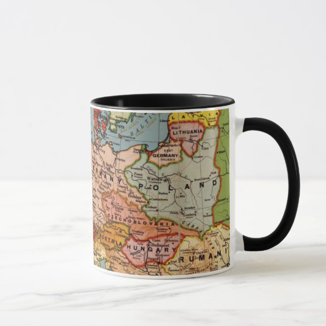 Caneca Mapa de Europa adiantada (Direita)