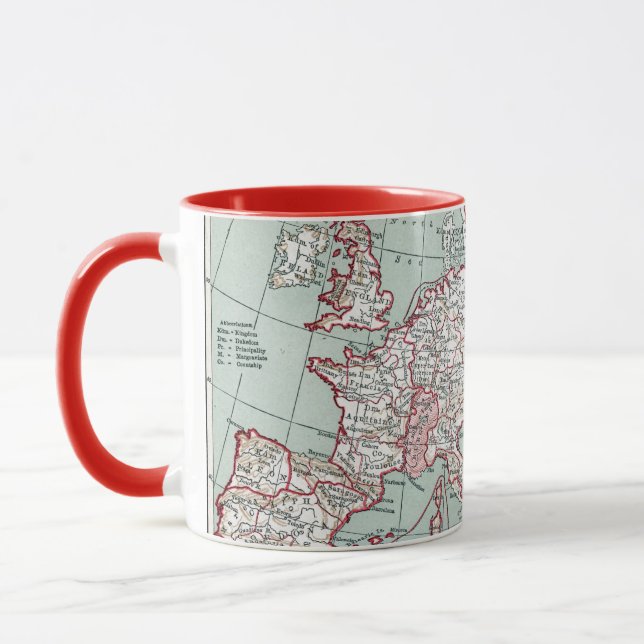 Caneca MAPA De EUROPA, século XII (Esquerda)