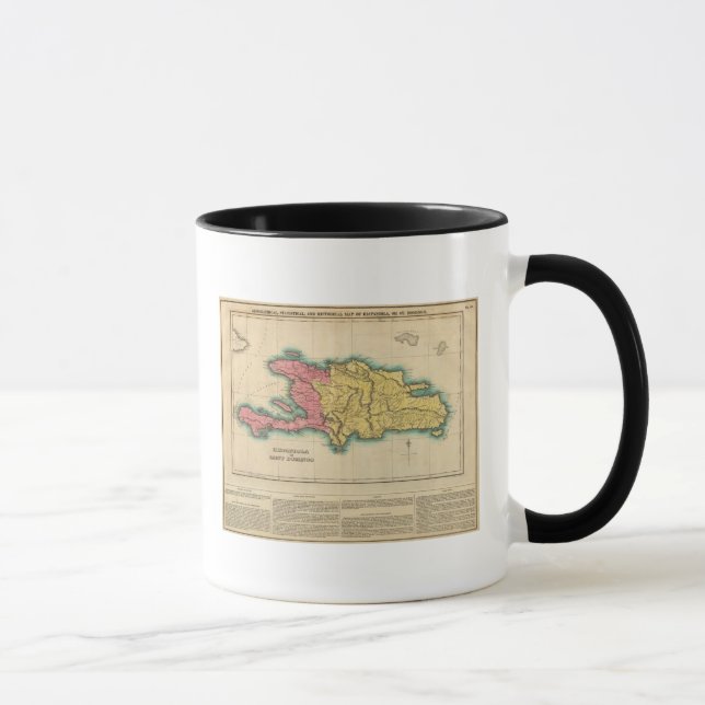 Caneca Mapa De Hispaniola Ou De Domingo Rua (Direita)