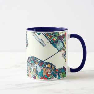 Caneca Mapa de Hong Kong, China