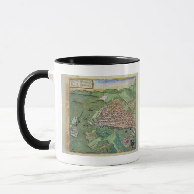 Caneca Mapa de Marselha, 'de Civitates Orbis Terrarum (Esquerda)