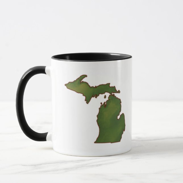 Caneca Mapa de Michigan 4 (Esquerda)