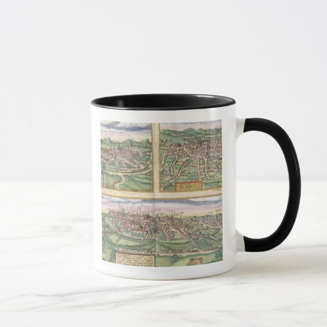 Caneca Mapa de Montpellier, excursões, e de Poitiers, 'de (Direita)