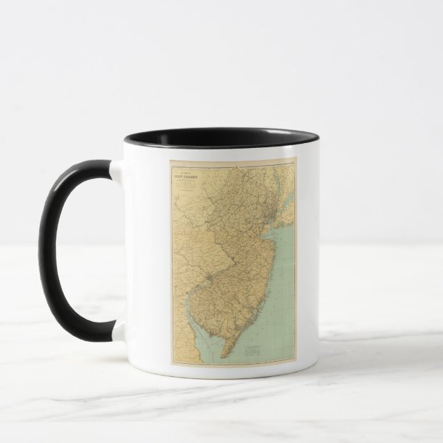 Caneca Mapa de Nova Jersey (Esquerda)