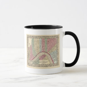 Caneca Mapa de Nova Orleans de Mitchell