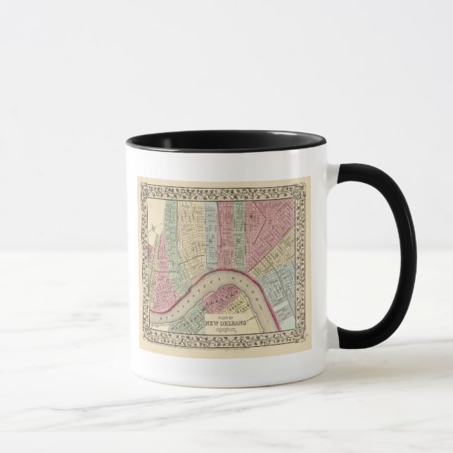 Caneca Mapa de Nova Orleans de Mitchell (Direita)