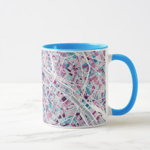 Caneca Mapa de Paris France