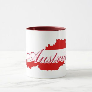 Caneca Mapa de pavilhão da Áustria