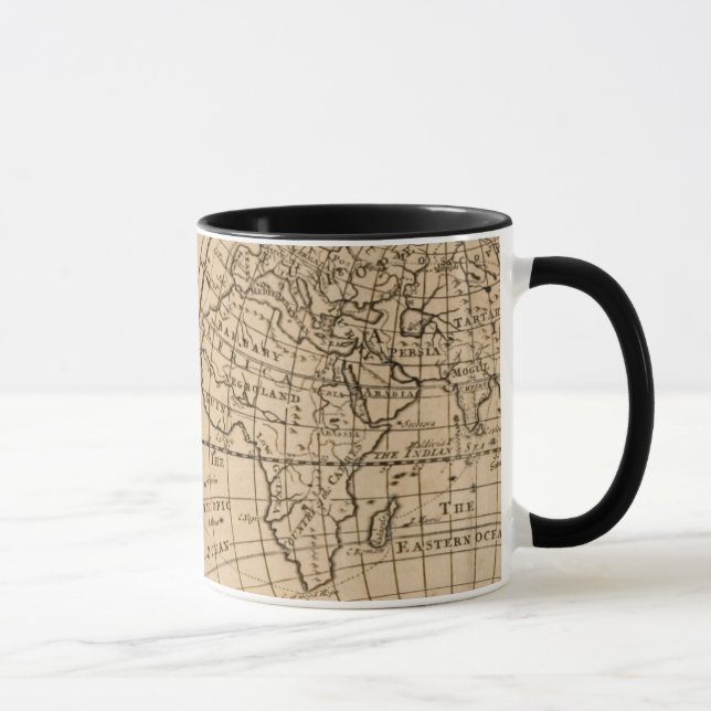 Caneca Mapa de Robinson Crusoe do mundo (Direita)