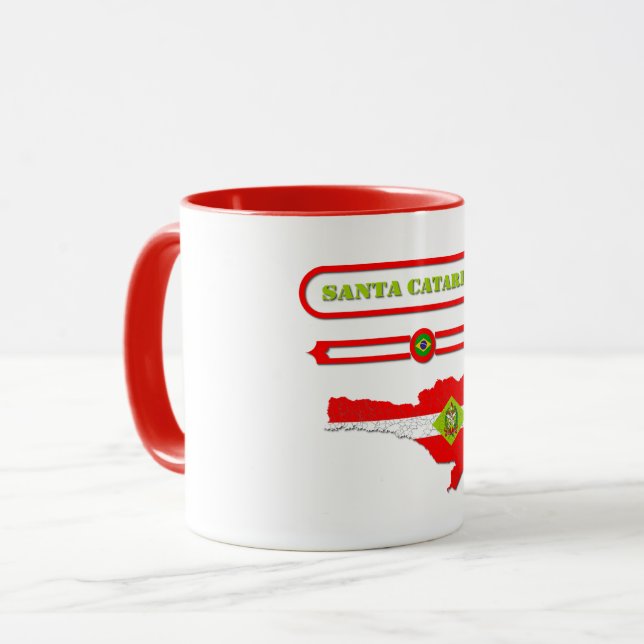 CANECA MAPA DE SANTA CATARINA. SAMER BRASIL (Frente Esquerda)