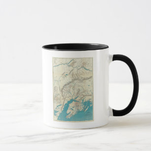 Caneca Mapa de Sleem do Alasca Central