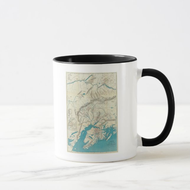 Caneca Mapa de Sleem do Alasca Central (Direita)