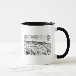 Caneca Mapa de Varsóvia, de "Civitates Orbis Terrarum"
