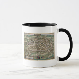 Caneca Mapa de Vilnius, Lithuania, 'de Civitates Orbis T