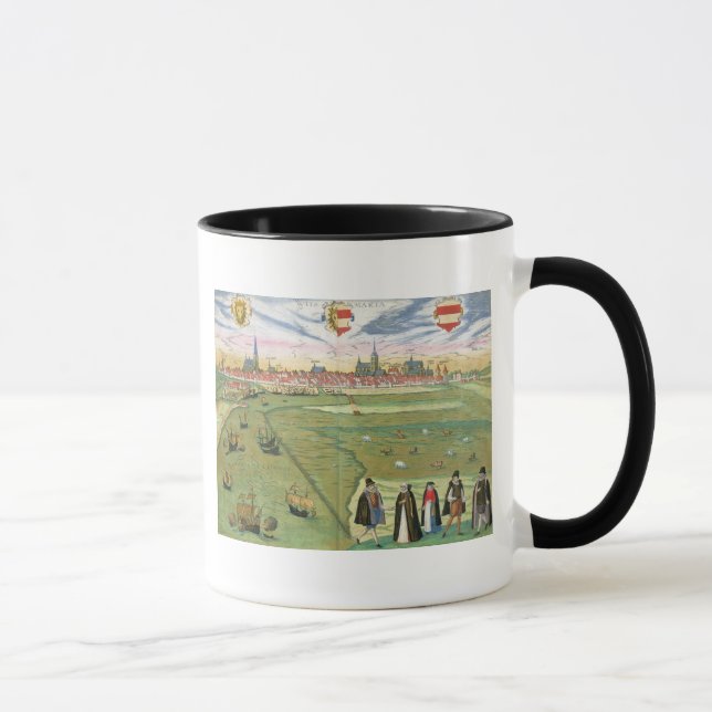 Caneca Mapa de Wilnis, de "Civitates Orbis Terrarum" (Direita)