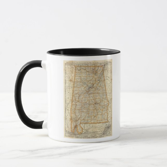 Caneca Mapa do Alabama (Esquerda)
