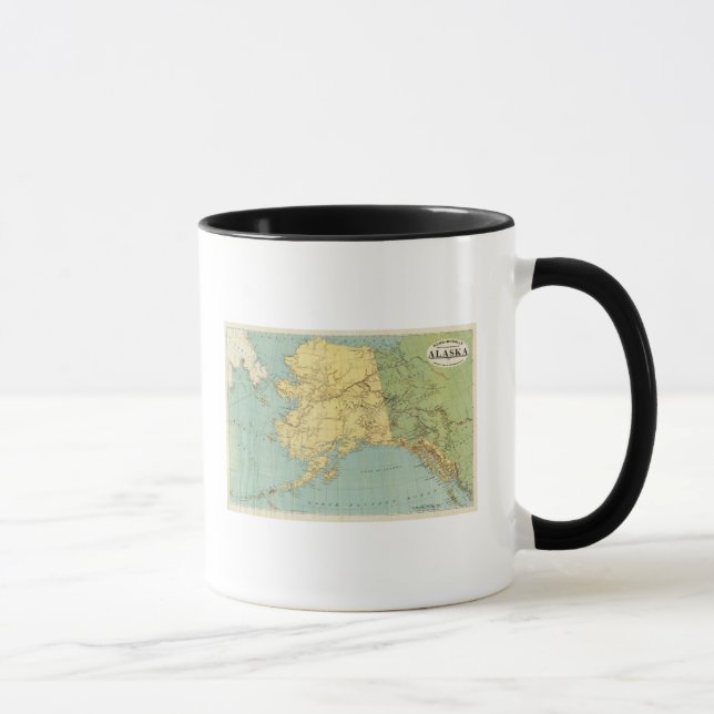 Caneca Mapa do Alasca de Rand McNally (Direita)