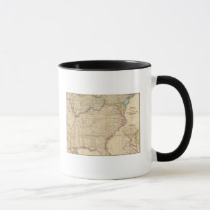 Caneca Mapa do assento da guerra civil na América
