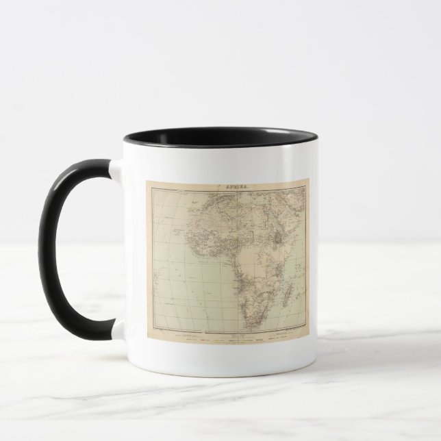 Caneca Mapa do Atlas Africano mostrando colônias (Esquerda)