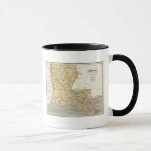 Caneca Mapa do Atlas da Louisiana