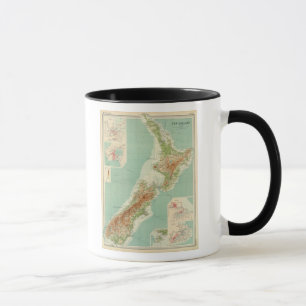 Caneca Mapa do Atlas da Nova Zelândia