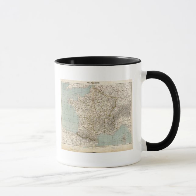 Caneca Mapa do Atlas França (Direita)