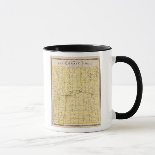 Caneca Mapa do Condado de Grant (Direita)