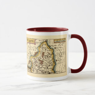Caneca Mapa do Condado de Northumberland, Inglaterra