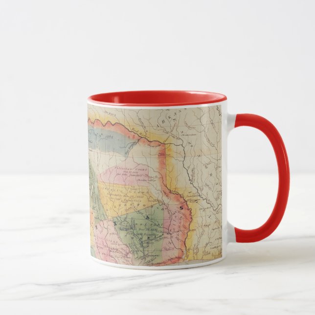 Caneca Mapa do Estado do Texas | 1835 (Direita)