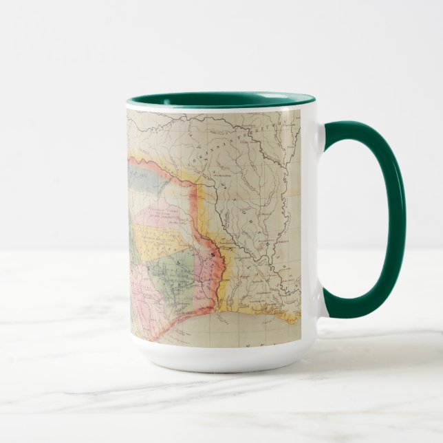 Caneca Mapa do Estado do Texas | 1835 (Direita)