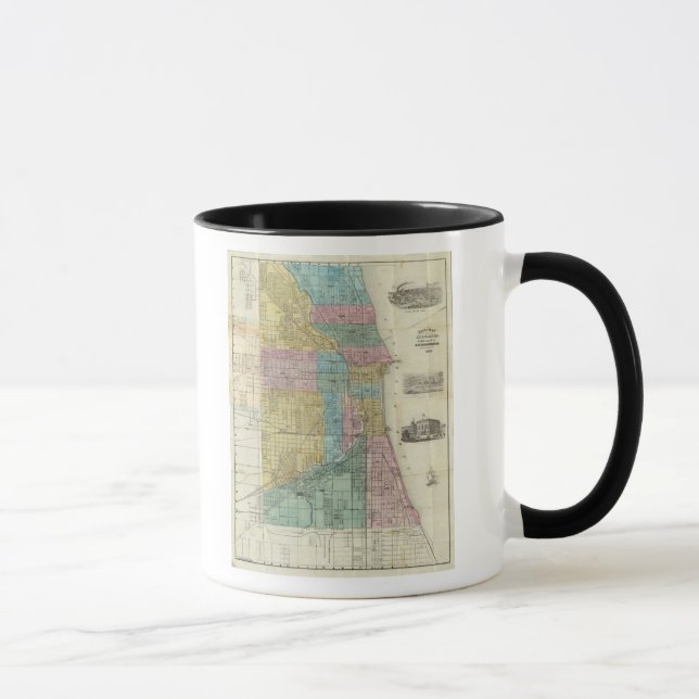 Caneca Mapa do Guia de Chicago (Direita)