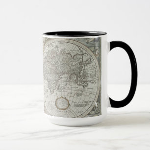 Caneca Mapa do mundo 1676