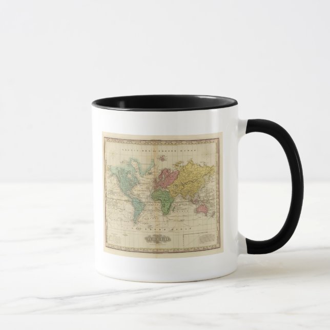 Caneca Mapa do Mundo Colorido (Direita)