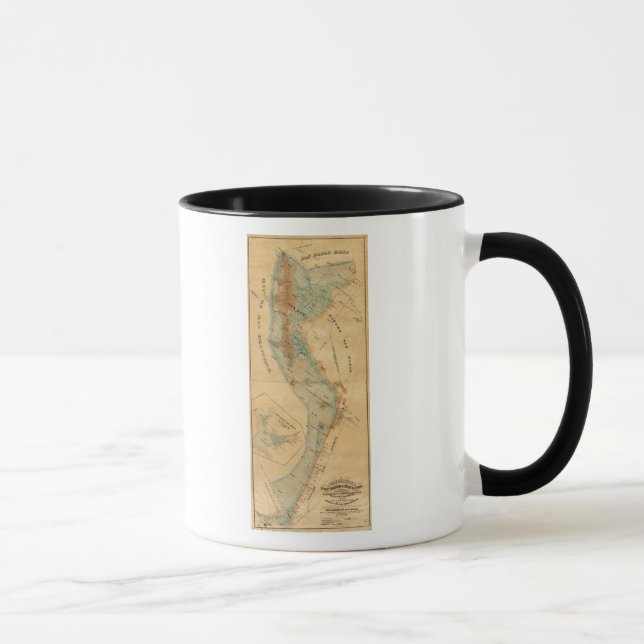 Caneca Mapa do pântano e da maré (Direita)