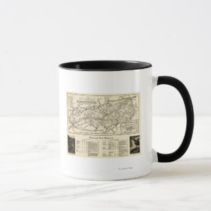 Caneca Mapa do parque nacional de Great Smoky Mountains