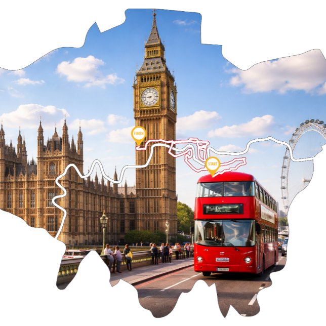 Caneca Mapa do Percurso do Maratona de Londres 26. (Criador carregado)