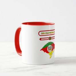 CANECA MAPA DO RIO GRANDE DO SUL. SAMER BRASIL