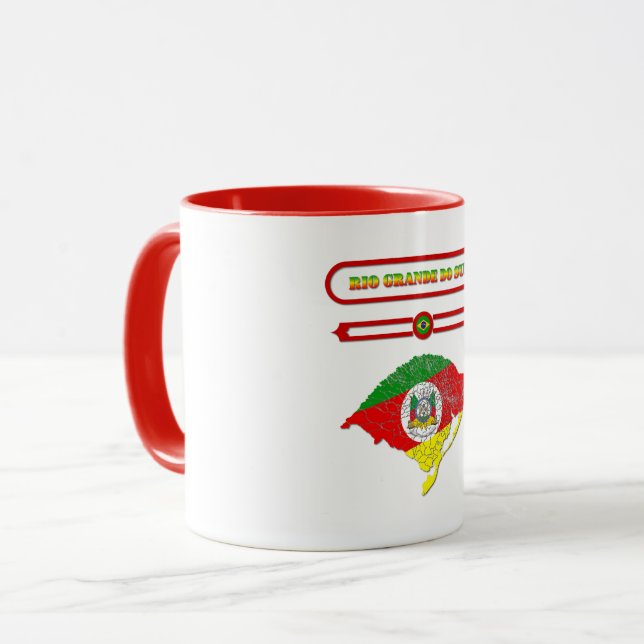 CANECA MAPA DO RIO GRANDE DO SUL. SAMER BRASIL (Frente Esquerda)
